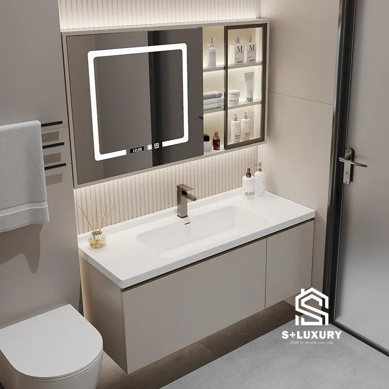 Chi tiết mặt chậu sứ tràn viền liền khối nung men tuyết Nano 1.280°C chống bám bẩn của tủ chậu DH-19 Chi tiết mặt chậu sứ tràn viền liền khối nung men tuyết Nano 1.280°C chống bám bẩn của tủ chậu DH-19