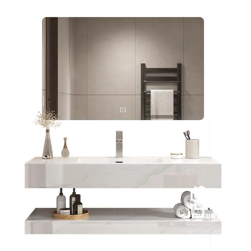 Mặt đá nung kết chống trầy xước chống ố vàng cho bàn đá lavabo 2 tầng cao cấp Mặt đá nung kết chống trầy xước chống ố vàng cho bàn đá lavabo 2 tầng cao cấp
