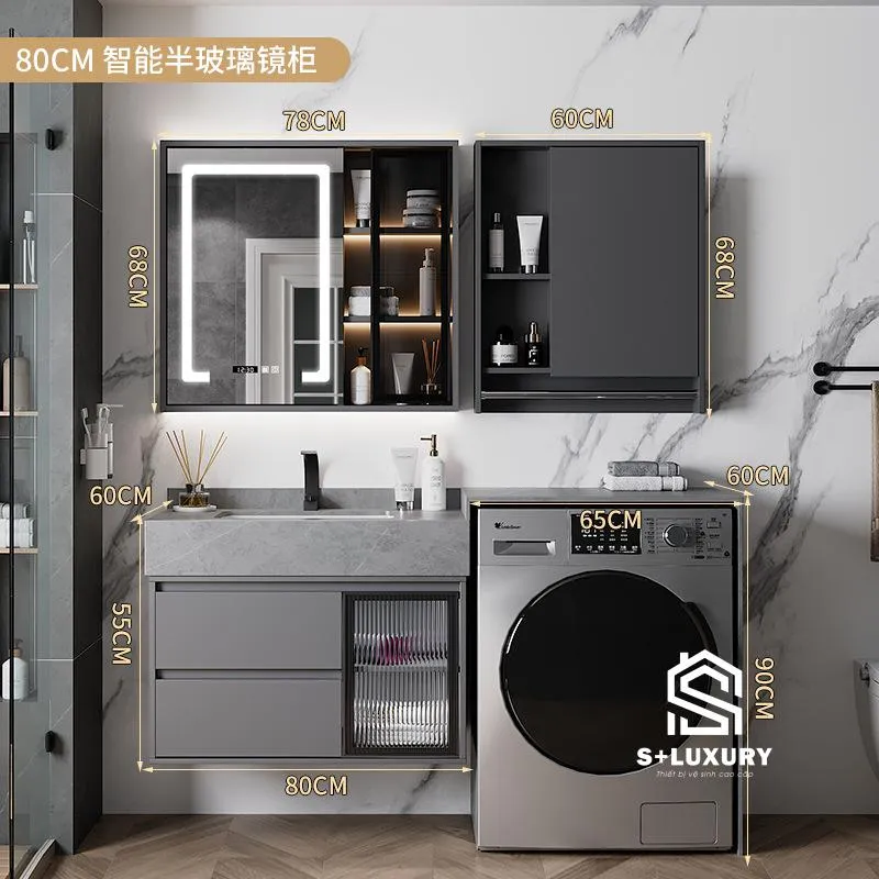 Mặt bàn đá nung kết dài 1m2 đến 1m5 chịu lực chống rung máy giặt DH-21 Mặt bàn đá nung kết dài 1m2 đến 1m5 chịu lực chống rung máy giặt DH-21