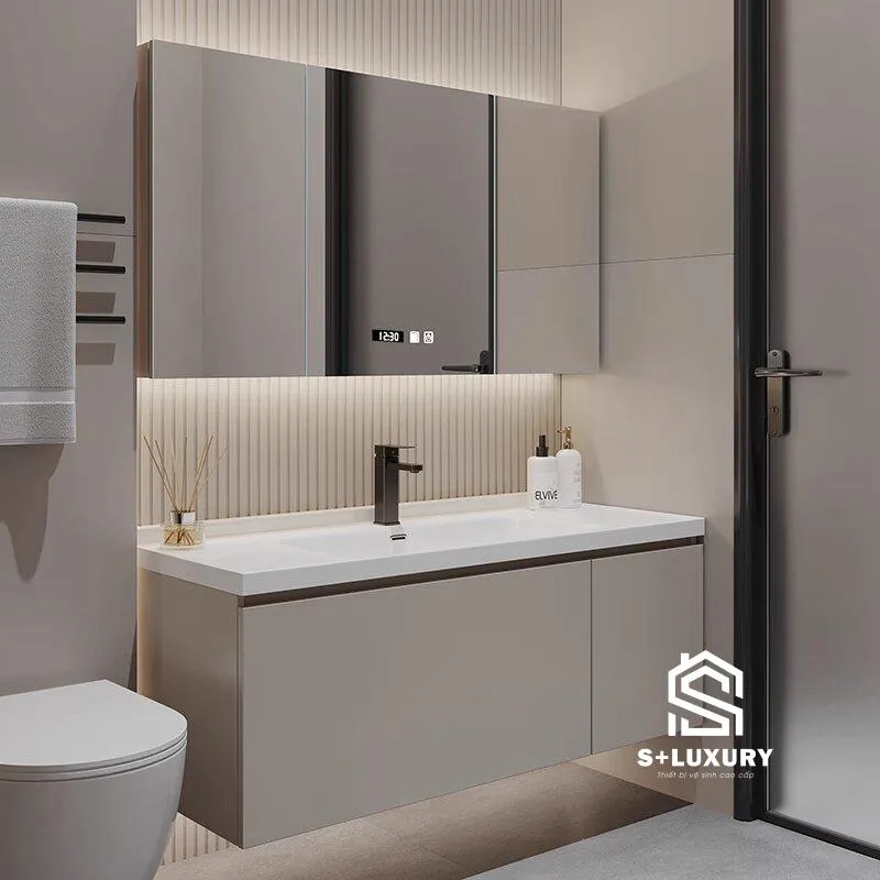 Chi tiết ngăn kéo đôi tủ chậu lavabo DH-19 mở rộng khoét rãnh chữ U uốn quanh xiphong tối ưu khoang chứa đồ Chi tiết ngăn kéo đôi tủ chậu lavabo DH-19 mở rộng khoét rãnh chữ U uốn quanh xiphong tối ưu khoang chứa đồ