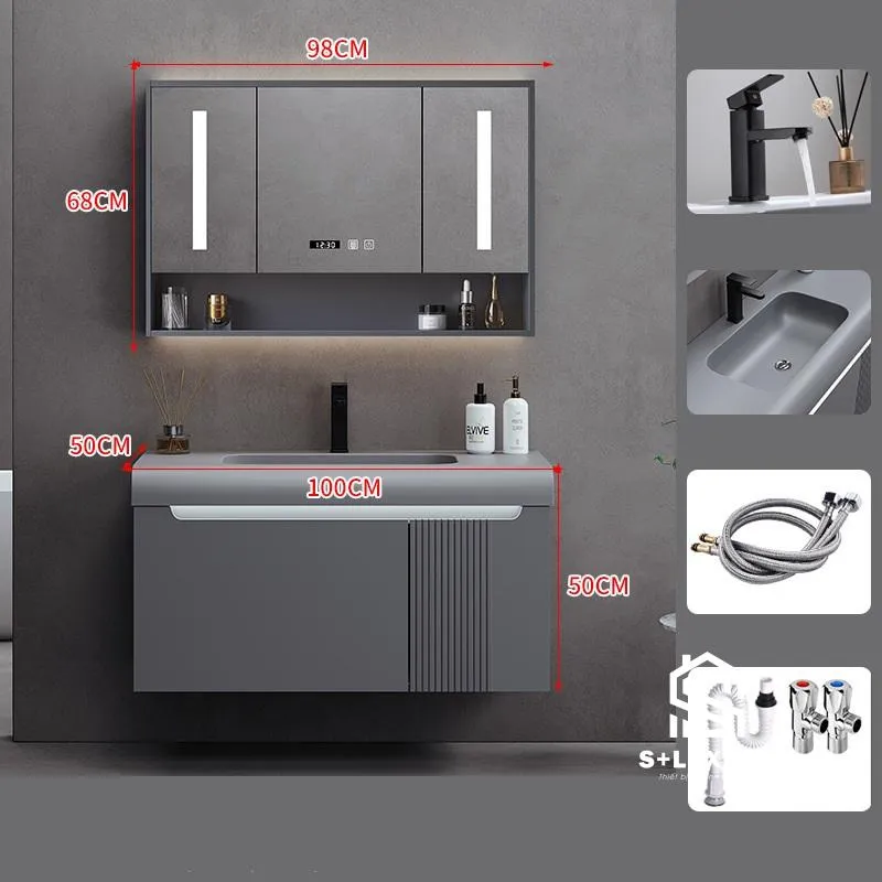 Tủ gương LED thông minh bo góc cảm ứng sấy mờ chống ẩm DH-24