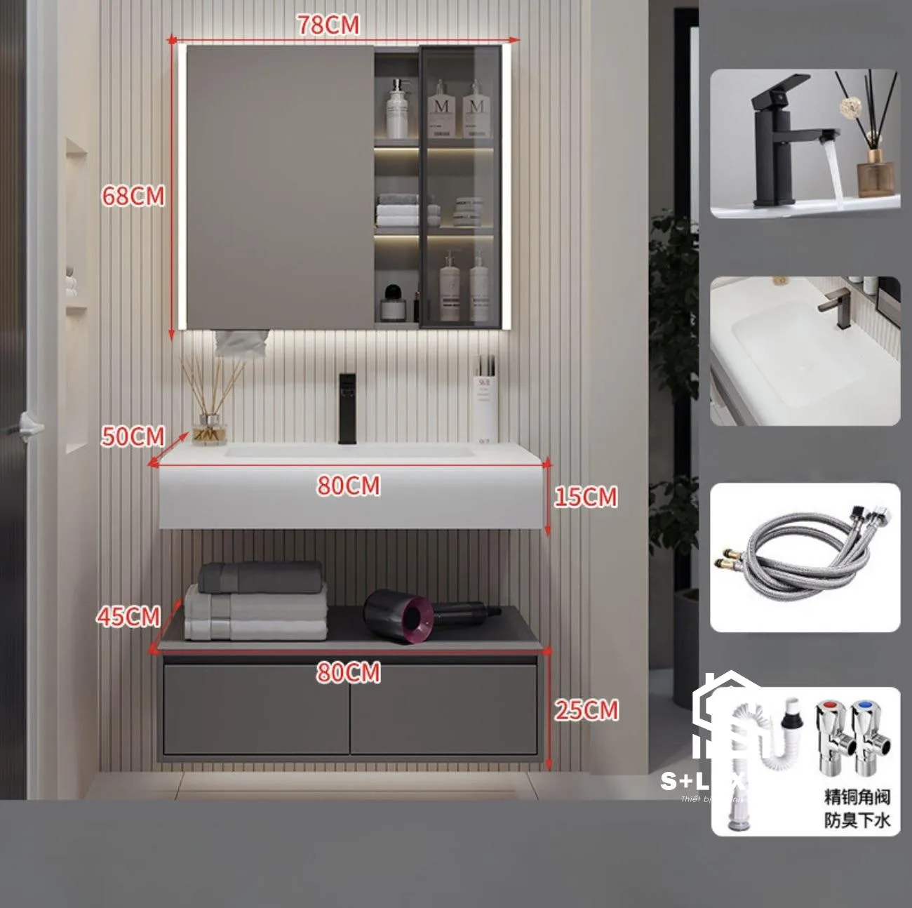 Bản vẽ thông số kích thước chi tiết bộ tủ chậu lavabo 2 tầng viền bo tròn DH-04X bản 80cm (800x480x400mm) Bản vẽ thông số kích thước chi tiết bộ tủ chậu lavabo 2 tầng viền bo tròn DH-04X bản 80cm (800x480x400mm)