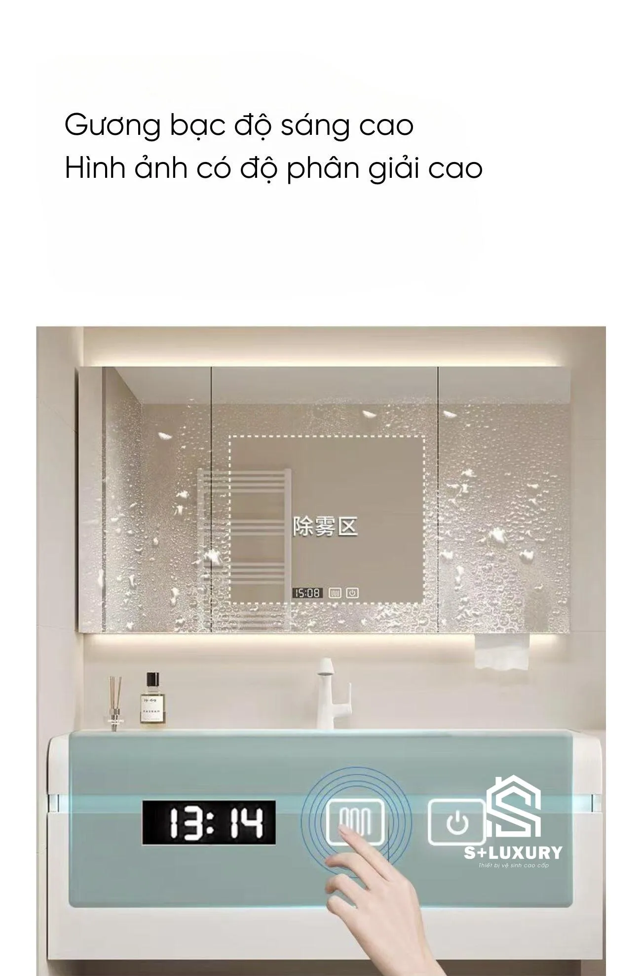 Chi tiết bề mặt đá phủ NANO chống xước, chống ố vàng và kháng khuẩn bộ tủ chậu lavabo DH-38 Chi tiết bề mặt đá phủ NANO chống xước, chống ố vàng và kháng khuẩn bộ tủ chậu lavabo DH-38