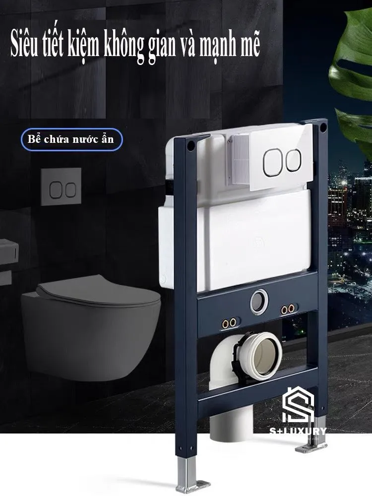 Cấu trúc khung thép âm tường và thân sứ treo của model K6004T Cấu trúc khung thép âm tường và thân sứ treo của model K6004T