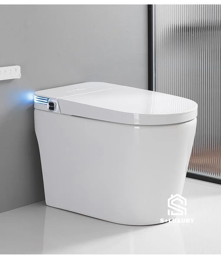 Bồn Cầu Thông Minh Xịt Bọt Tự Động Mở Nắp S+ Luxury K6920 Bồn cầu thông minh xịt bọt tuyết tự động mở nắp và sưởi ấm bệ ngồi S+ Luxury K6920