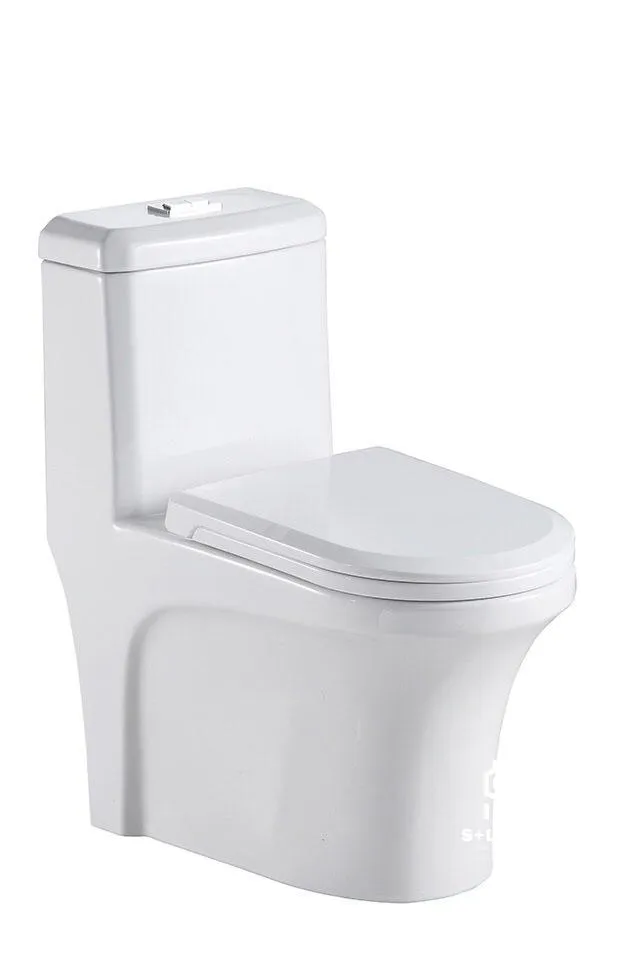 Bồn Cầu 1 Khối Men Sứ Nano 2 Nút Nhấn S+ Luxury T-B007 Bồn cầu 1 khối liền khối men sứ Nano 2 nút nhấn xả xoáy Siphon S+ Luxury T-B007