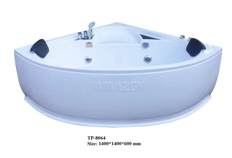 Bồn tắm góc massage đôi ngọc trai 1400x1400mm S+ Luxury TP8064 2 gối sục khí Bồn tắm góc massage đôi ngọc trai 1400x1400mm S+ Luxury TP8064 2 gối sục khí