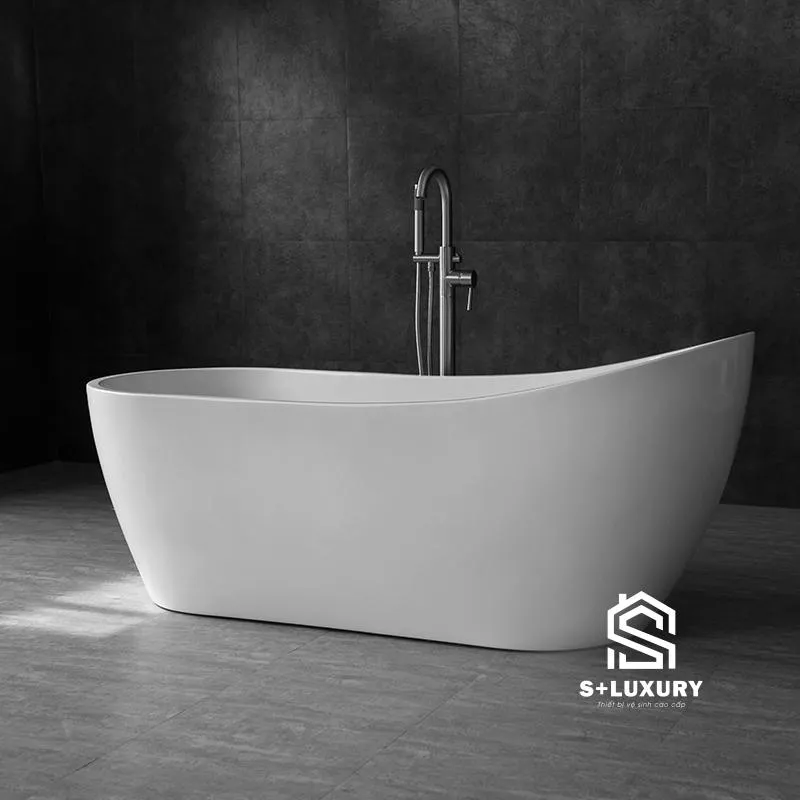 Bồn tắm ngâm nghệ thuật dáng thuyền 1700x720mm S+ Luxury MW8225-170 đúc liền khối Bồn tắm ngâm nghệ thuật dáng thuyền 1700x720mm S+ Luxury MW8225-170 đúc liền khối
