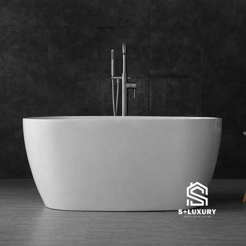 Bồn tắm ngâm acrylic độc lập 1300x700mm S+ Luxury MW8203-130 nhỏ gọn sang trọng Bồn tắm ngâm acrylic độc lập 1300x700mm S+ Luxury MW8203-130 nhỏ gọn sang trọng