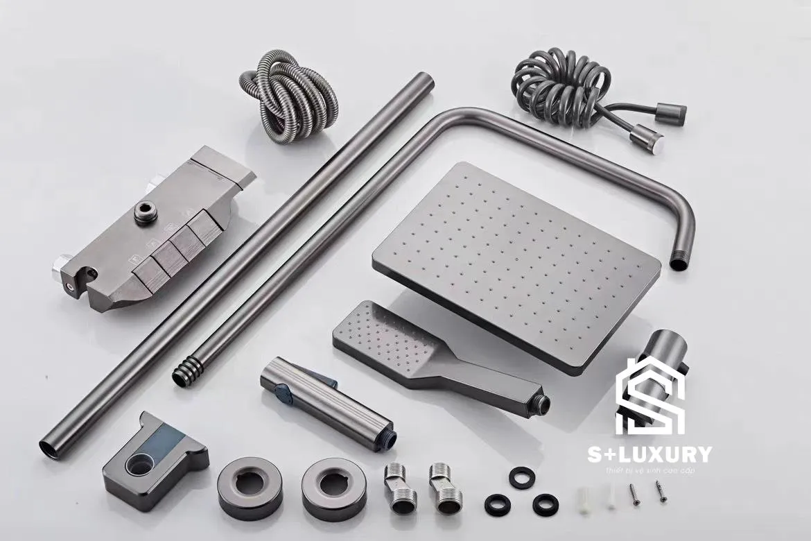 Sen Cây Tắm Đứng Phím Đàn Kèm Vòi Xịt Tăng Áp S+ Luxury SC-14 chính hãng S+ Luxury