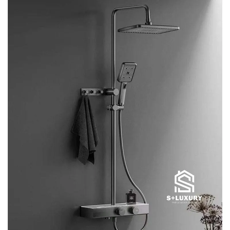 Sen Cây Tắm Đứng Củ Bàn Lớn LED Nhiệt Độ S+ Luxury SC-3379 chính hãng S+ Luxury Sen Cây Tắm Đứng Củ Bàn Lớn LED Nhiệt Độ S+ Luxury SC-3379 chính hãng S+ Luxury