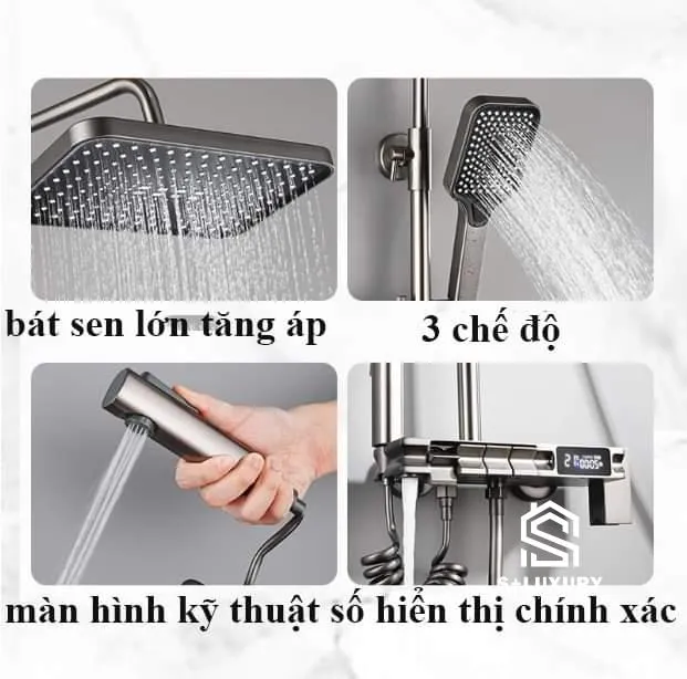 Bát sen mưa lớn và tay sen cầm tay của model TS-4012