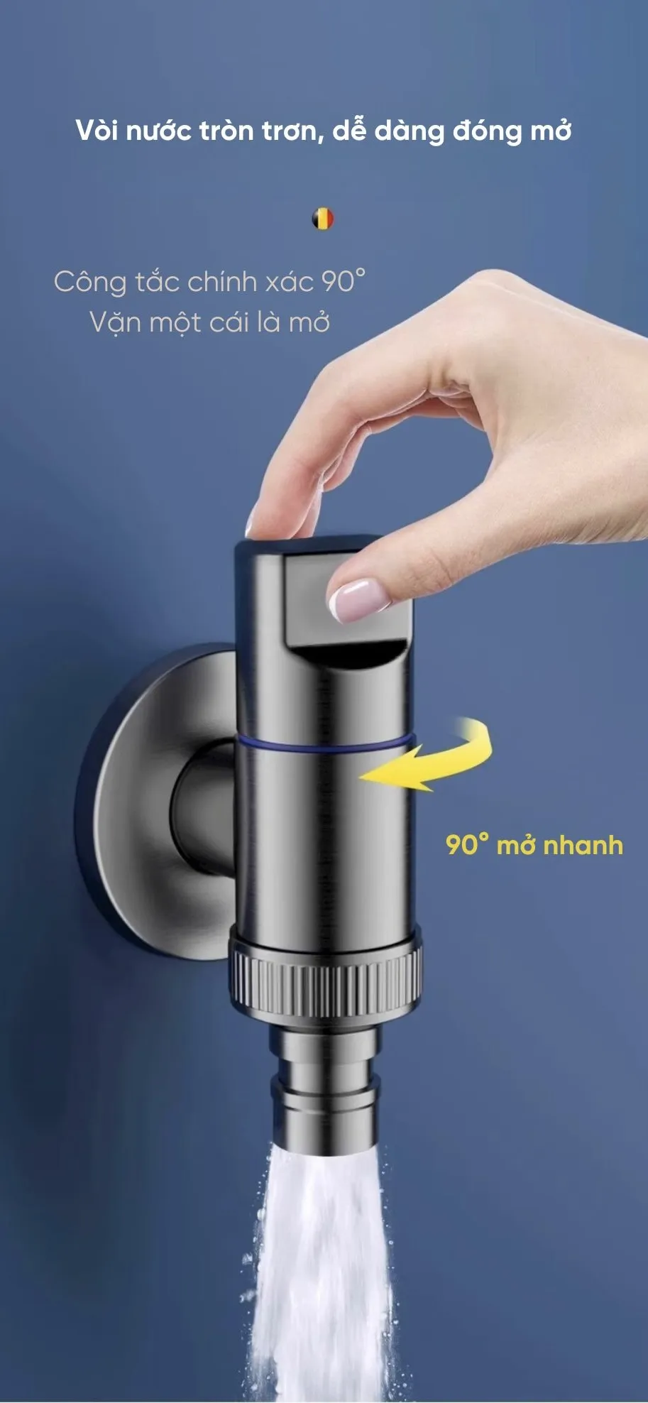 Hình ảnh thực tế lắp đặt vòi nước máy giặt tự ngắt VM-01 gọn gàng thẩm mỹ sau lưng máy giặt ban công căn hộ Hình ảnh thực tế lắp đặt vòi nước máy giặt tự ngắt VM-01 gọn gàng thẩm mỹ sau lưng máy giặt ban công căn hộ