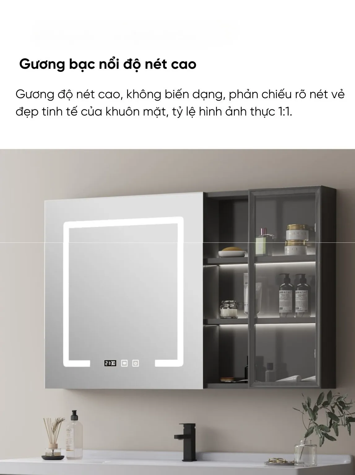 Khoang chứa đồ rộng rãi bố trí ngăn nắp bên dưới chậu lavabo HM-15 Khoang chứa đồ rộng rãi bố trí ngăn nắp bên dưới chậu lavabo HM-15