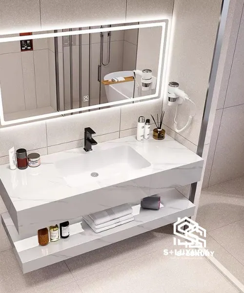 Sơ đồ cấu tạo chi tiết bàn đá lavabo 2 tầng gồm mặt bàn đá tầng trên và kệ đợt đá tầng dưới Sơ đồ cấu tạo chi tiết bàn đá lavabo 2 tầng gồm mặt bàn đá tầng trên và kệ đợt đá tầng dưới