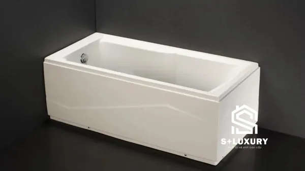 Bồn tắm chân yếm hình chữ nhật Acrylic lắp đặt nổi không cần xây bệ Bồn tắm chân yếm hình chữ nhật Acrylic lắp đặt nổi không cần xây bệ