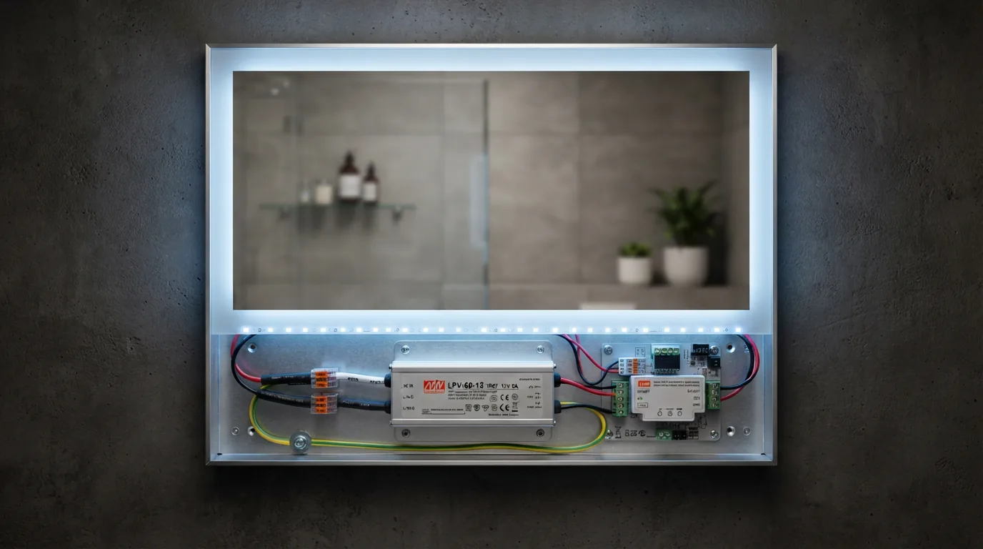 Quy trình lắp đặt gương LED phòng tắm đảm bảo tiêu chuẩn an toàn điện