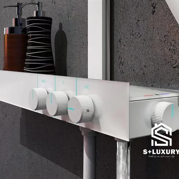 Vòi sen mặt kính mặt kính cường lực DH-53 nhìn chính diện toàn thân