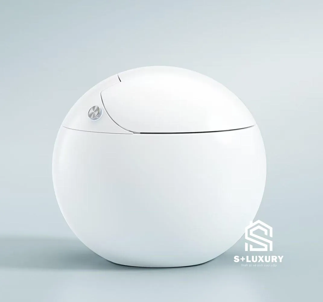 Bộ sưu tập bồn cầu thông minh hình quả trứng đa sắc màu sang trọng cao cấp men sứ nano kháng khuẩn