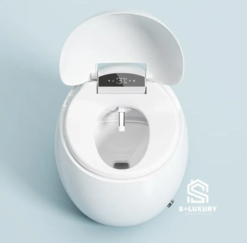 Công nghệ xả xoáy siphon 360 độ kết hợp bơm trợ lực cuốn trôi mọi chất bẩn cực mạnh và siêu êm