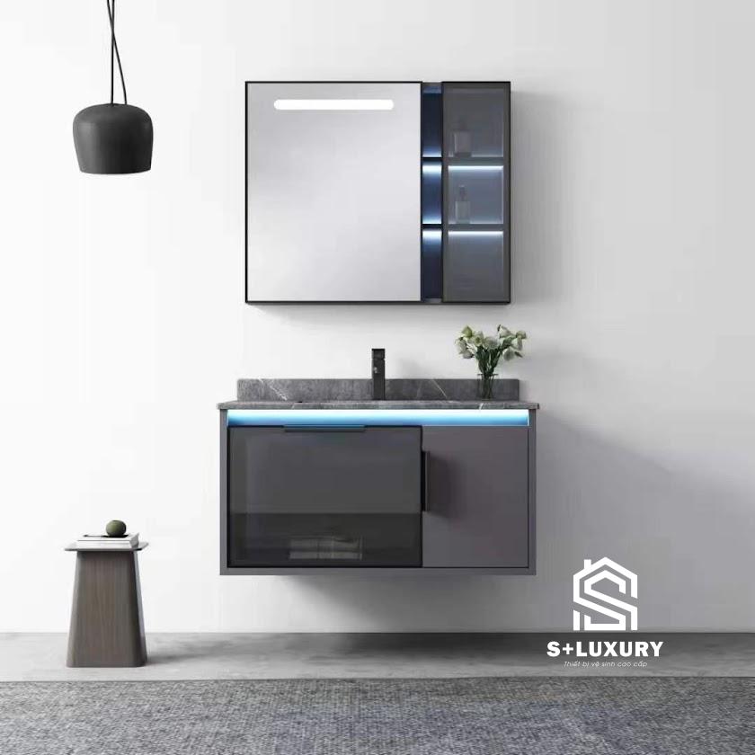 TỦ CHẬU LAVABO MẶT ĐÁ CHỐNG XƯỚC CHẬU SỨ ÂM TC2012