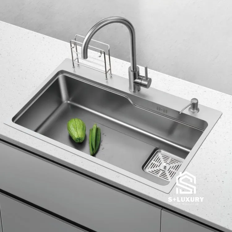 Công nghệ chống bám dính ưu việt của chậu bếp 1 hộc CH01 giúp dễ dàng vệ sinh