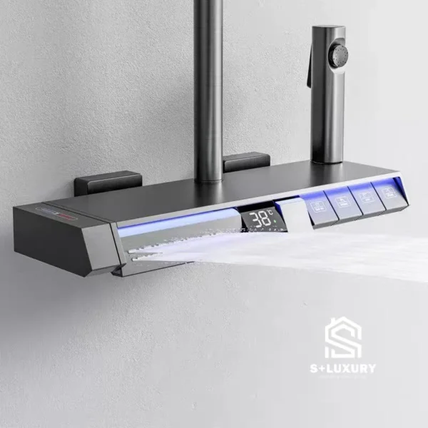 Vòi tắm sen phím đàn cảm ứng SC-15 nhìn chính diện toàn thân