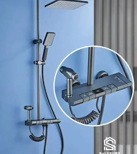 Tắm vòi hoa sen phím đàn cảm ứng SC-16 nhìn chính diện toàn thân