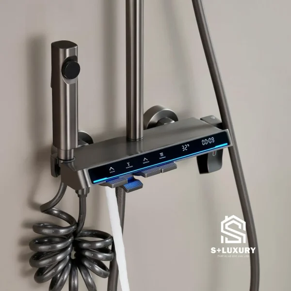 Vòi sen nhà tắm phím đàn cảm ứng SC-04 nhìn chính diện toàn thân