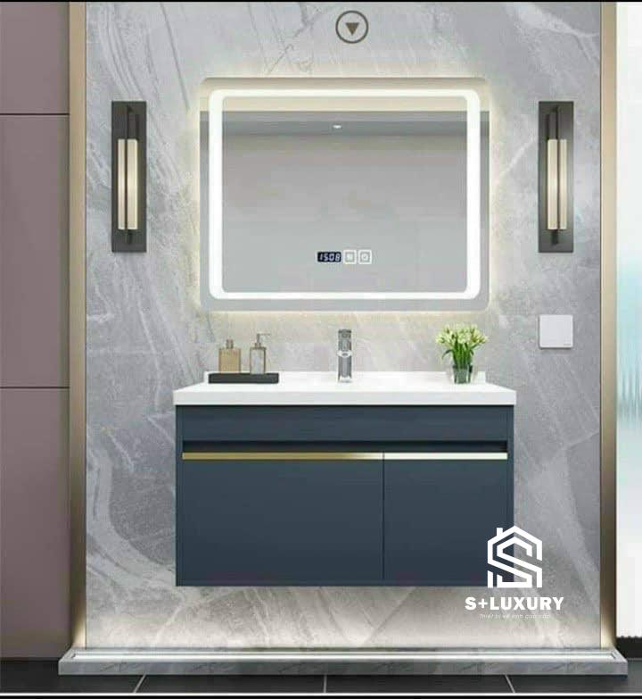 TỦ CHẬU LAVABO MẶT ĐÁ CHỐNG XƯỚC LIỀN CHẬU ÂM TC2026