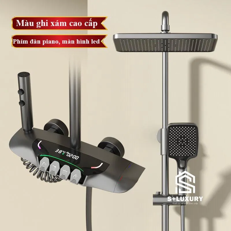 z4577473560721-25cfe483a8cde2b9b6a0d8dc17181e4f-copy SC79 - Sen cây bàn phím ghi xám có dải led và màn hình hiển thị