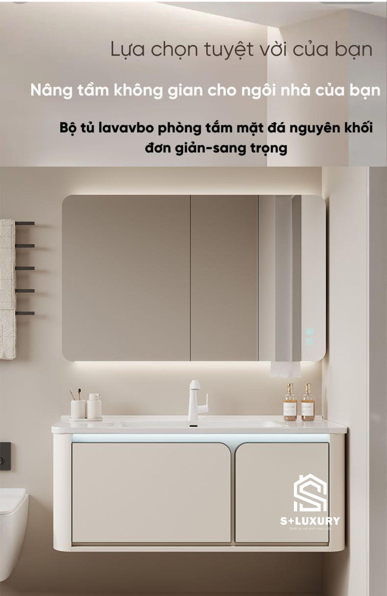 Bộ tủ Lavabo phòng tắm kèm tủ gương