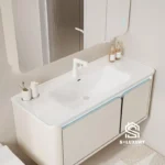 Mặt chậu sứ liền khối nung 1280 độ C phủ men Nano tuyết DH-32