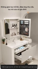 Mặt chậu lavabo sứ nung 1.280°C đúc liền khối phủ men Nano tuyết chống ố vàng và kháng khuẩn
