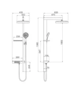 Củ sen cây tắm đứng đồng thau nguyên khối ST-01 lõi van đĩa sứ chống rò rỉ