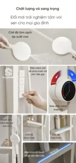 Cận cảnh bát sen của vòi tắm hoa sen ST-01 lỗ phun chống bám cặn vôi