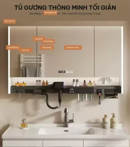 Tổng quan tiện ích và tính năng thông minh trên tủ gương nhà tắm